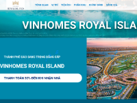 Thiết kế website landingpage dự án bất động sản Vinhomes Royal Island